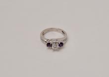 DIAMOND & AMETHYST RING