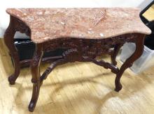 IMPORTED MARBLE TOP CONSOLE TABLE
