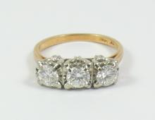 VINTAGE DIAMOND TRINITY RING
