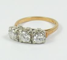 VINTAGE DIAMOND TRINITY RING