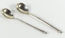 2 RUSSIAN SILVER SPOONS