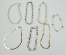 7 STERLING BRACELETS