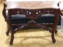IMPORTED MARBLE TOP CONSOLE TABLE
