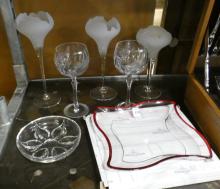 SEVEN PIECES OF SIGNED CRYSTAL