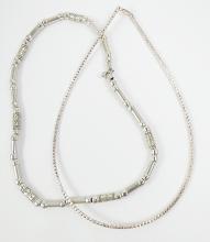 5 STERLING NECK CHAINS