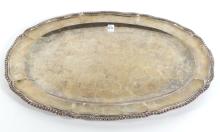 LARGE SILVER OVAL TRAY