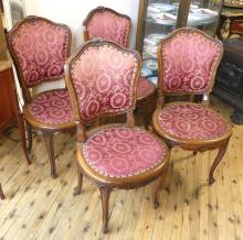 SET OF FOUR FRENCH DINING CHAIRS