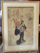 THREE FRAMED JAPANESE WOODBLOCKS