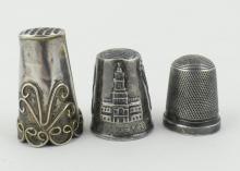 3 STERLING THIMBLES