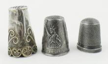 3 STERLING THIMBLES