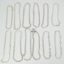 12 STERLING BRACELETS