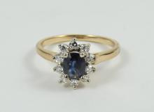 SAPPHIRE & DIAMOND RING