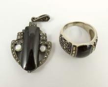 ART DECO RING & PENDANT