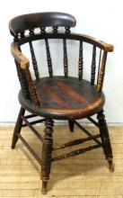 EARLY ONTARIO "CAPTAIN'S" WINDSOR ARMCHAIR