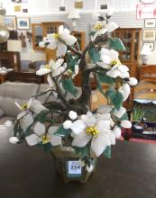 SEVEN CHINESE HARDSTONE PLANTS