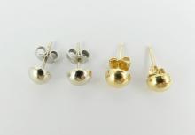 2 PAIRS GOLD EARRINGS