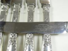 SET ANTIQUE SILVER DINNER KNIVES