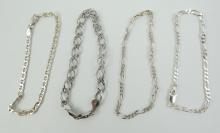 9 STERLING SILVER BRACELETS