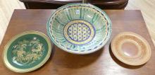 ITALIAN FAIENCE BOWL AND TWO PLATES