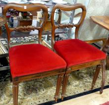 PAIR OF ROSEWOOD SIDE CHAIRS