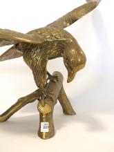 LARGE BRASS EAGLE SCULPTURE