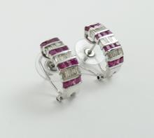 DIAMOND & RUBY EARRINGS