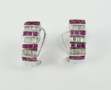 DIAMOND & RUBY EARRINGS