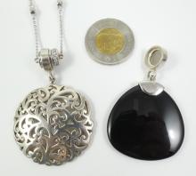 TWO PENDANTS & CHAIN