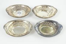SET OVAL STERLING DISHES