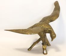 LARGE BRASS EAGLE SCULPTURE