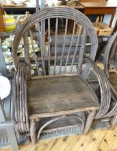 PAIR OF RUSTIC "TWIG" ARMCHAIRS