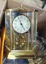 BOX LOT OF CLOCKS, CUTLERY, ETC.