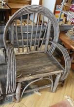 PAIR OF RUSTIC "TWIG" ARMCHAIRS