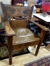 ARTS AND CRAFTS OAK ARMCHAIR