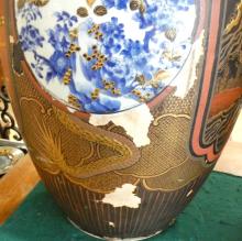 PAIR OF MASSIVE JAPANESE PORCELAIN VASES