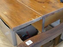PRIMITIVE PINE DROP-LEAF SOFA TABLE