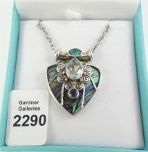 DESIGNER GEMSTONE PENDANT NECKLACE