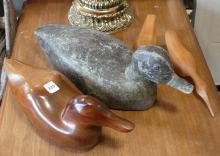 DUCK DECOYS AND CARVINGS