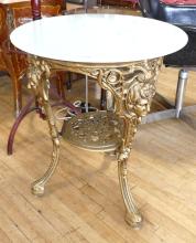 CAST ALUMINUM GARDEN TABLE