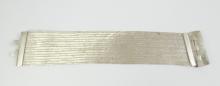 WIDE SILVER WRIST BAND BRACELET