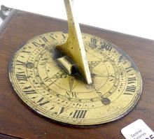 ANTIQUE BRASS SUNDIAL CLOCK