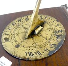 ANTIQUE BRASS SUNDIAL CLOCK