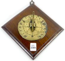 ANTIQUE BRASS SUNDIAL CLOCK