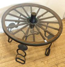 WAGON WHEEL COFFEE TABLE