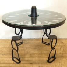 WAGON WHEEL COFFEE TABLE