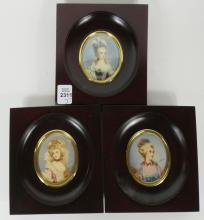 3 PORTRAIT MINIATURES