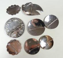 STERLING BROOCHES