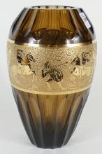 AMBER CRYSTAL VASE