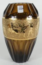AMBER CRYSTAL VASE