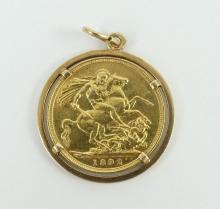 GOLD COIN PENDANT